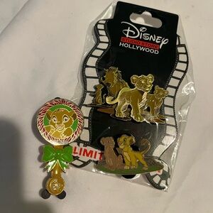 Disney Lion King Enamel Pin Trio
